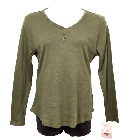 NWT Dickies ribbed LS henley tee - Picture 2 of 9